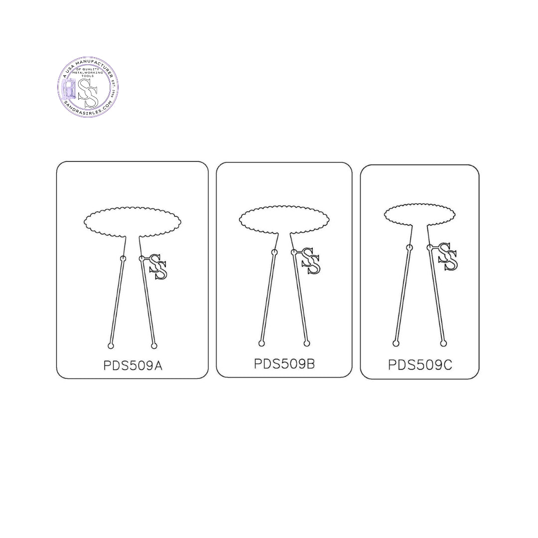 PANCAKE DIE PDS509 SHAPE 9 SCALLOP SKINNY OVAL